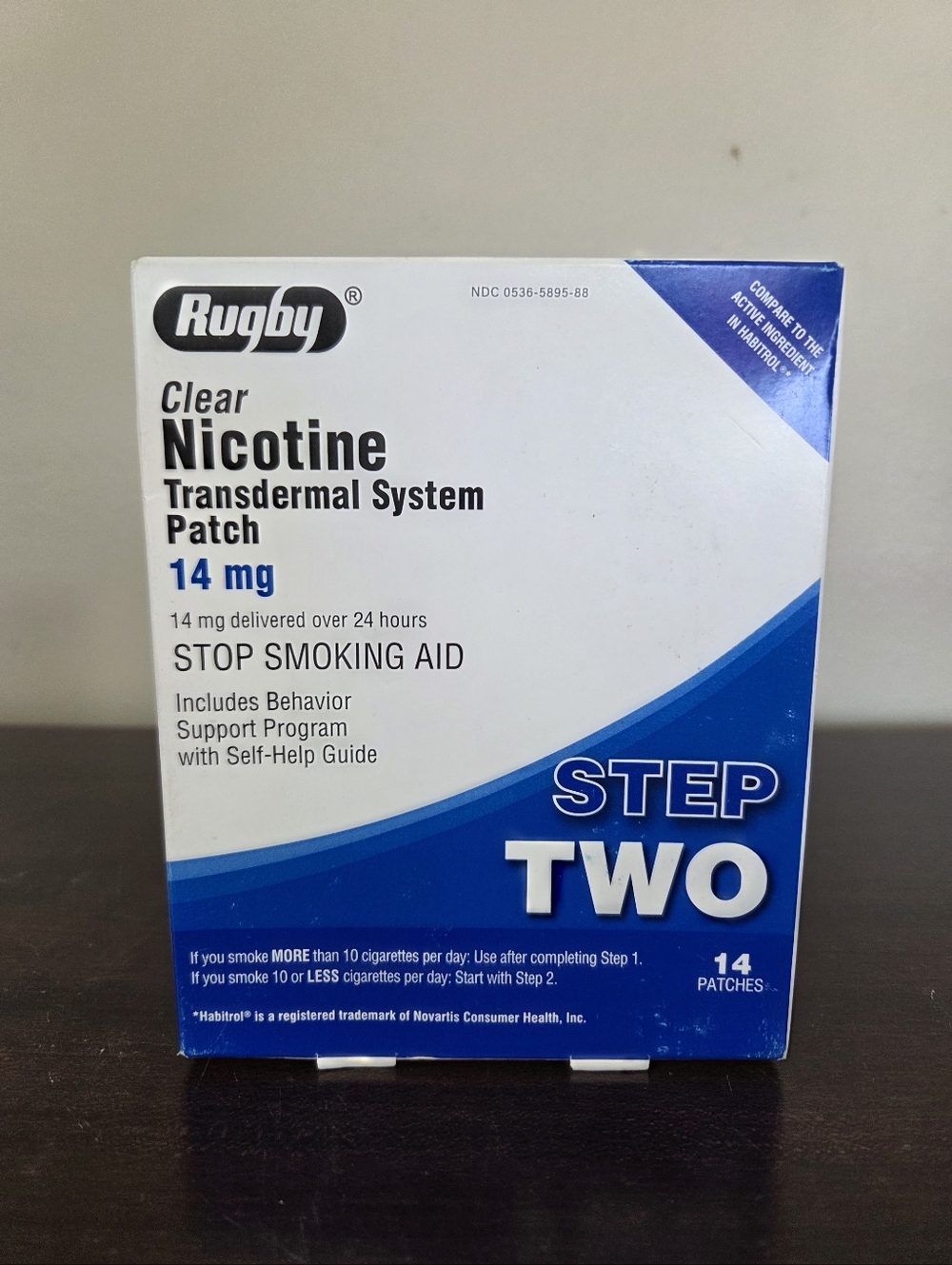 Rugby Clear Nicotine Transdermal System Patch Step Two - 14mg - Expires 7/2027
